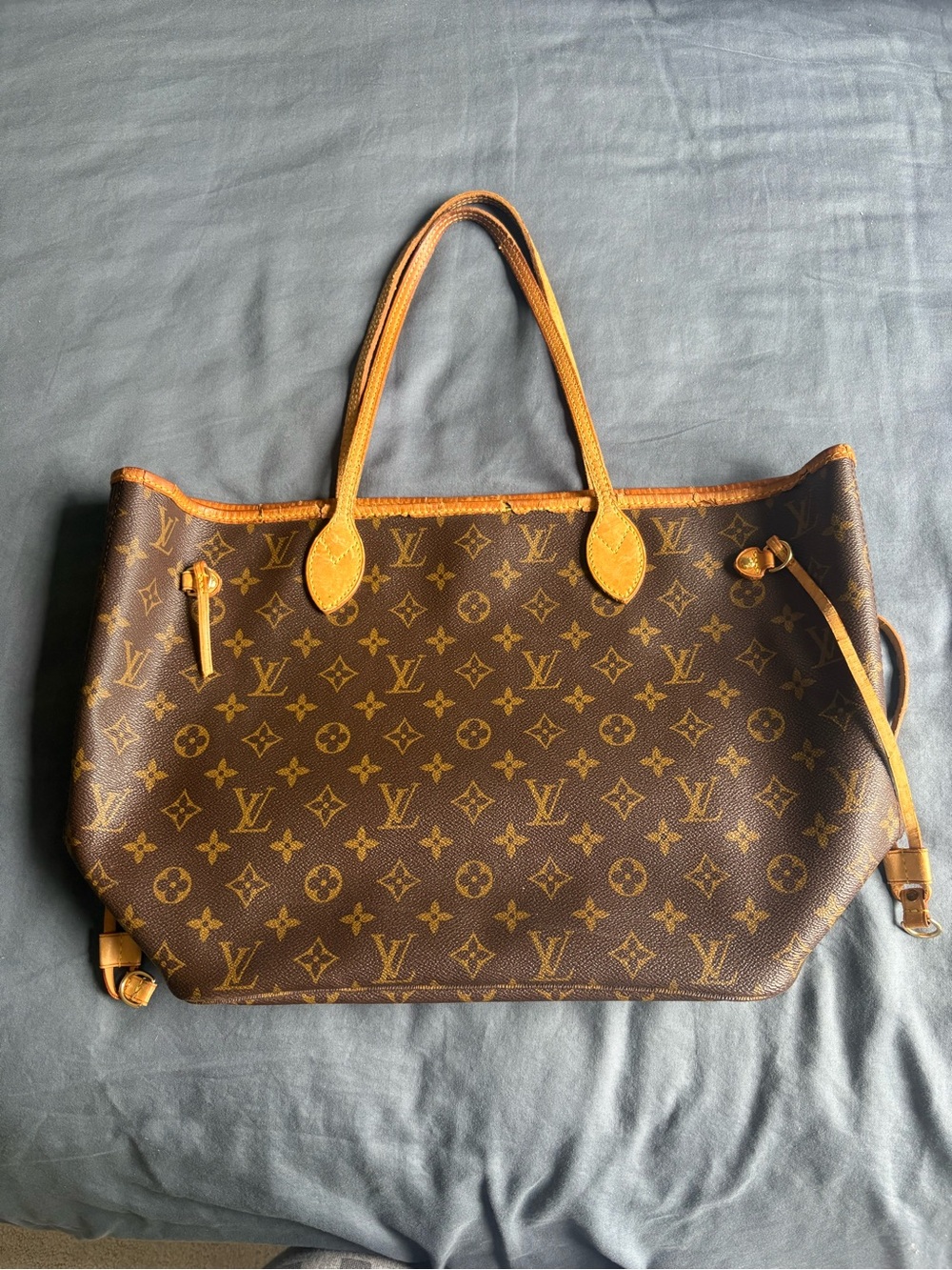 Louis Vuitton Brown Monogram Canvas Tote with Tan Vachetta Trim